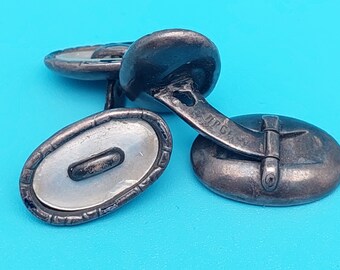 Boutons De Manchette Antiques En Argent 830er - Occasion - Pour Homme - Sans Marque