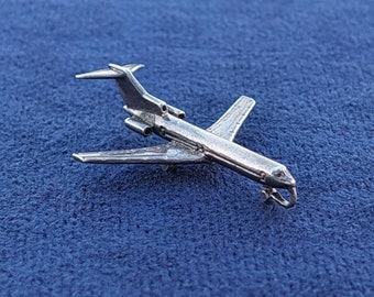Modern 925 Silver Airplane Pendant