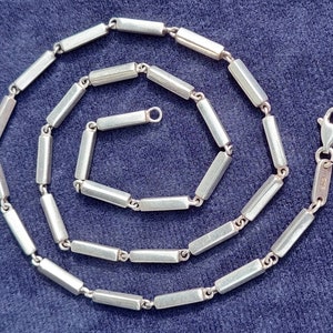 Modern 925 silver chain bar chain vintage design by Esprit men's silver chain 44.5