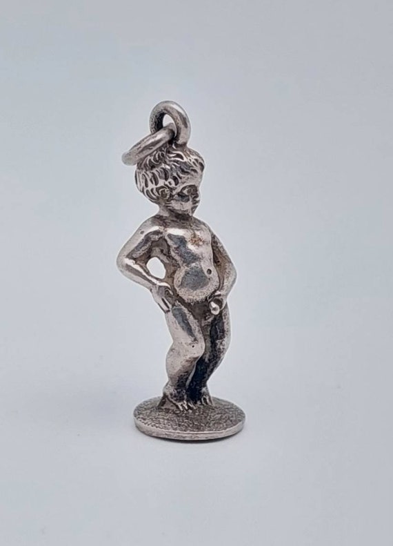 Antiker 800er Silber Anhänger Manneken Pis - image 2