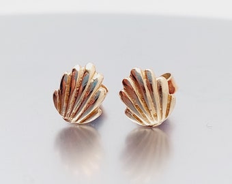 Nostalgic 585 gold earrings shell