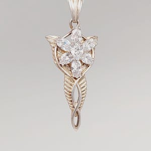 925 sterling zilveren Evenstar ketting, Arwen's Evenstar hanger zilveren ketting, Elfen Evenstar sieraden