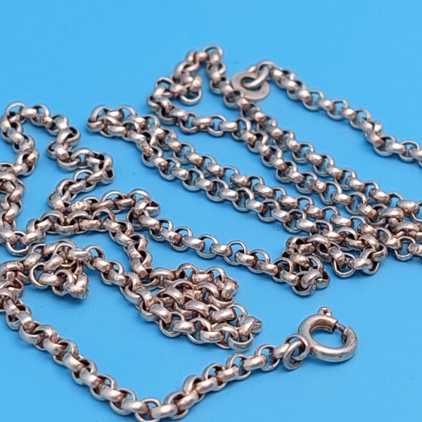 Antique silver chain 835 silver jewelry pea chain antique traditional costume jewelry 60.5 cm #34