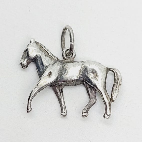 Schöner 835er Silber Anhänger Charm Pferd Kettenanhänger Anhänger View 2