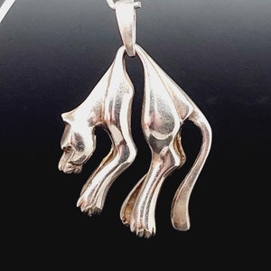 XXXL Panther Pendant 925 Silver Pendant Solidly Crafted