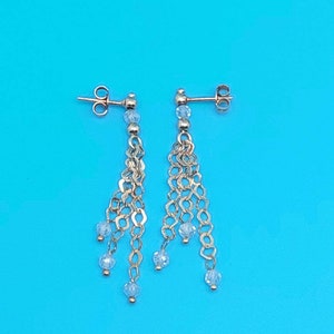 Nostalgic 750 gold earrings yellow gold hanging earrings