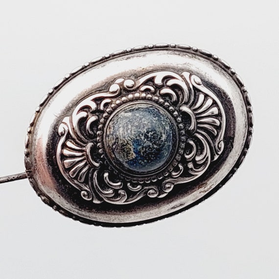 Schöne antike 800er Silber Brosche Rokalien Halbe… - image 6