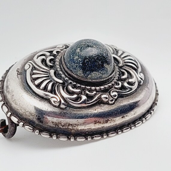 Schöne antike 800er Silber Brosche Rokalien Halbe… - image 5