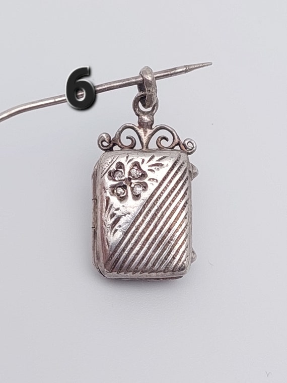 Antique medallion 835 silver pendant gift engagem… - image 7