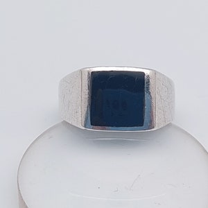 Size 10 Antique men&#39;s ring signet ring antique ring 925 silver signet ring onyx stone