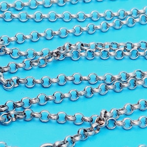 80 cm Antique Chain 800 Silver Jewelry Pea Chain Antique Costume Jewelry #37