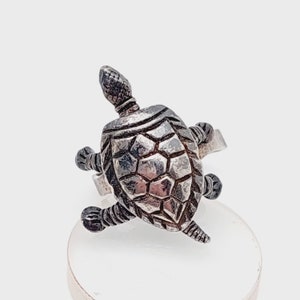 Size 20 60 Vintage 925 Silver Ring Turtle Ring movable