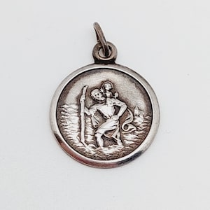 Necklace Pendant Saint Christopher Charm Patron Saint