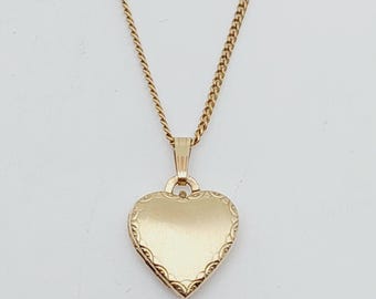 Antique double pendant with chain 42 cm medallion AM Doublé pendant