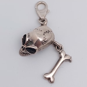 Biker Pendant 925 Silver Pendant Skull Pendant made of Silver Charm