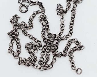 60 cm vintage silver chain 835 silver chain jewelry pea chain antique jewelry