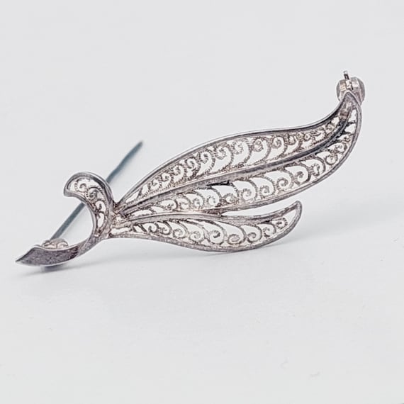 Ancienne Broche En Argent Massif - Bijou Vintage - Modèle Antique