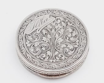Vintage Sterling Silver Heart Pill Box Small Size 1987