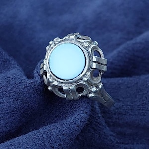 Size 15 antique silver ring signet ring men&#39;s ring layered stone