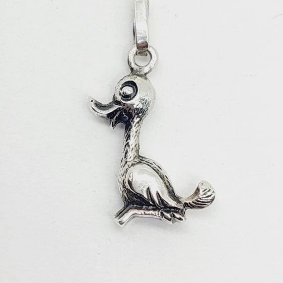 Schöner 835er Silber Anhänger Charm Ente Kettenanhänger Anhänger