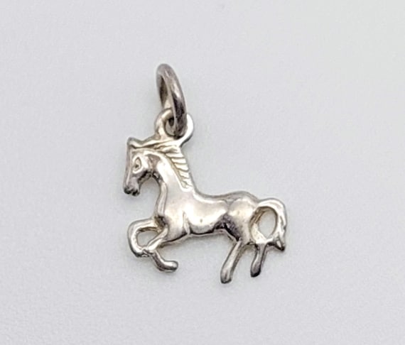 Schöner 925er Silber Anhänger Charm Pferd Kettenanhänger Anhänger