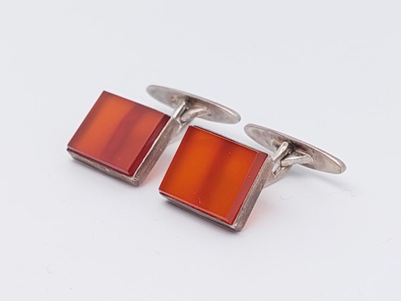 Boutons De Manchette Vintage En Argent 800 - Occasion, état Correct (good)