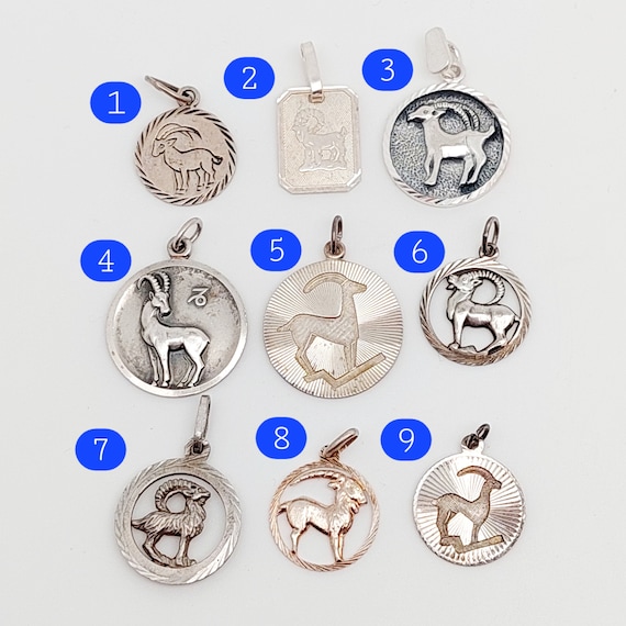 Antique Pendant 835 925 Vintage Silver Pendant Zodiac Sign Antique Pendant 835 925 Vintage Silver Pendant Zodiac Sign
