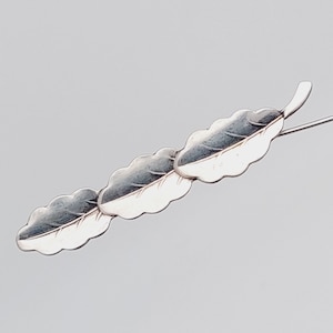 Nostalgic floral 835 silver brooch flowers Art Nouveau leaf brooch
