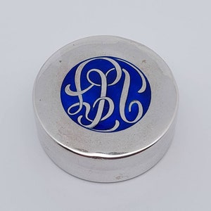 Nostalgic Silver Pill Box Antique Box Initials 800 Silver Art Nouveau Box