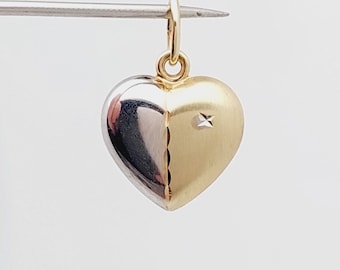 Nostalgic 8k 333 gold heart pendant