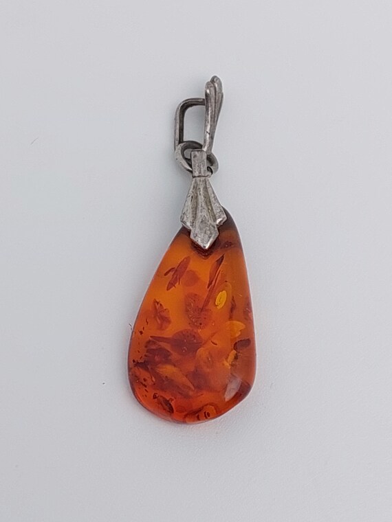 Pendentif Papillon Argent et Ambre Ref. 35592