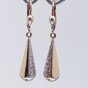 Antique 585 gold earrings yellow gold white gold hanging earrings