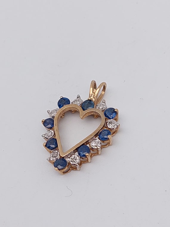 Pendentif Fantaisie Plaqué Or Avec Pierre Bleue - Occasion - Bijou Déclaration
