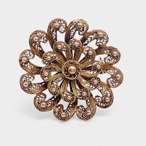 Antieke 835 zilveren bloem broche broche filigraan sieraden zilveren Oost-Friese sieraden