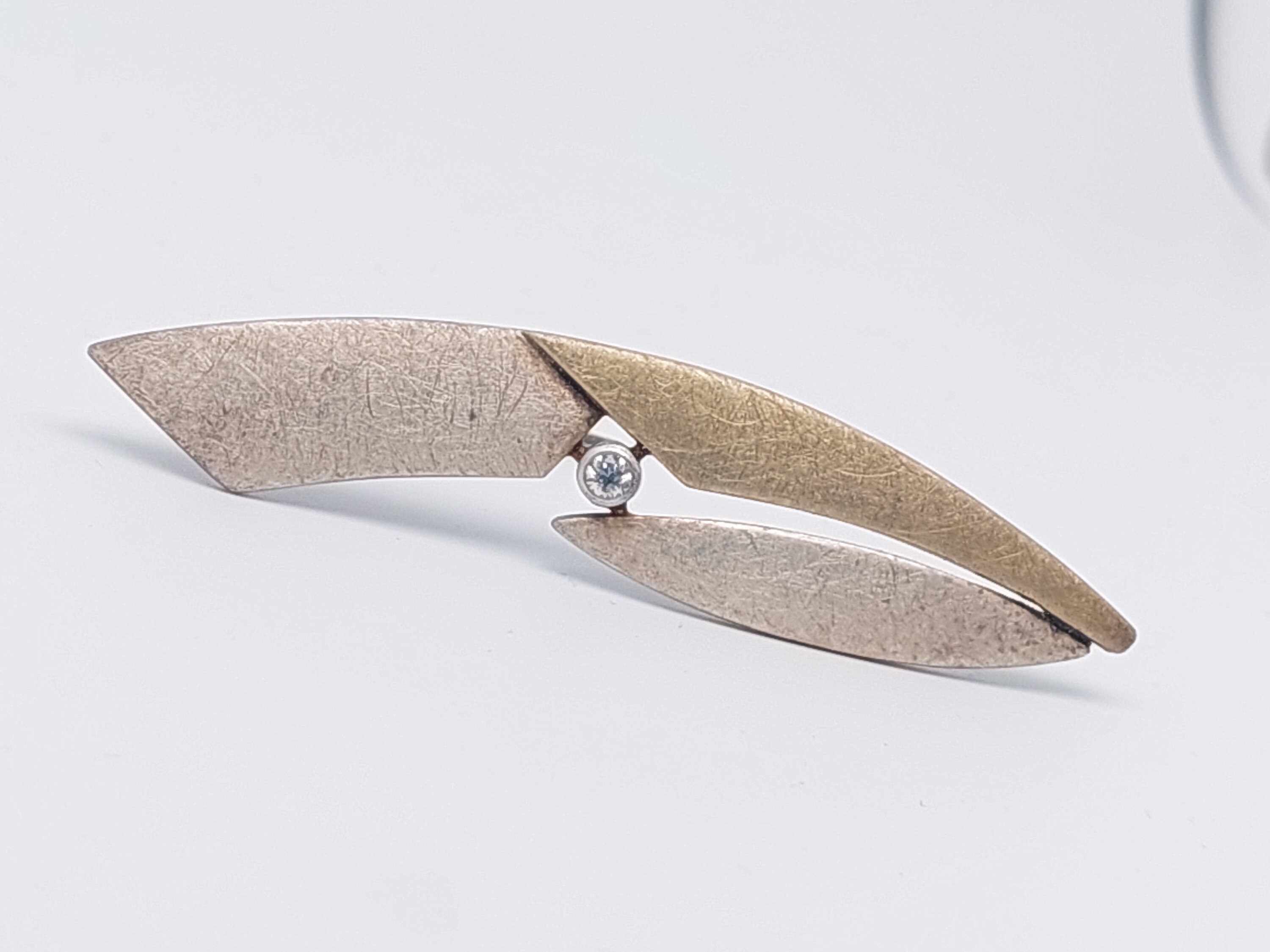 Vintage 70s Brooch Finland Designer Jewelry 925 Silver Rock