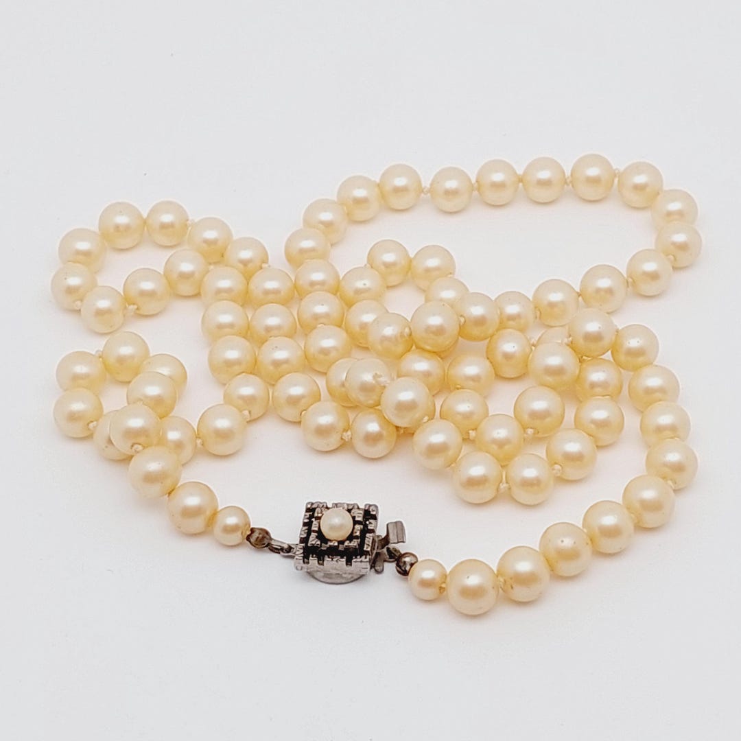 Collier Ancien En Perles (10-28/6) - Bijou Vintage D'occasion