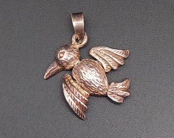 Antique Pendant Silver Pendant Bird Charm Bracelet Pendant made of Silver