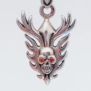 Nostalgic solid 925 silver pendant skull pendant