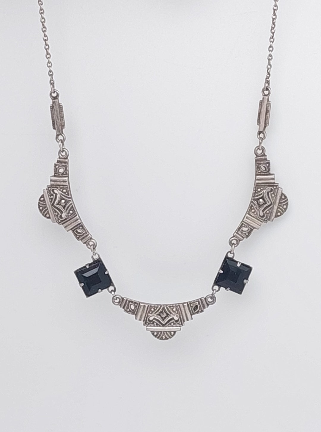 Collier Ancien En Argent Massif 800 (850/1000) - Style Ras De Cou - Marque K&L - Occasion