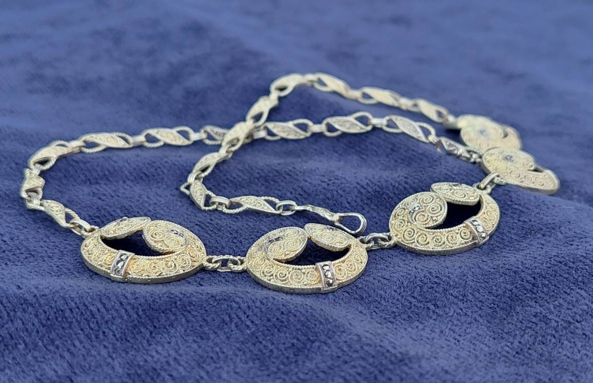 Collier Argent 925 Theodor Fahrner - Longueur 43 Cm - Serti Marcassites - Occasion Très Bon état