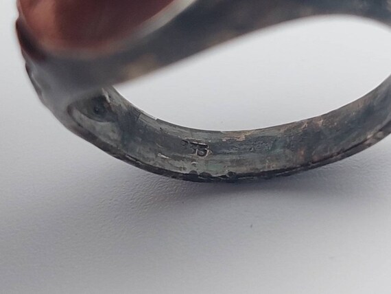 Gr 20 Antiker Siegelring Silber Herrenring Initia… - image 4