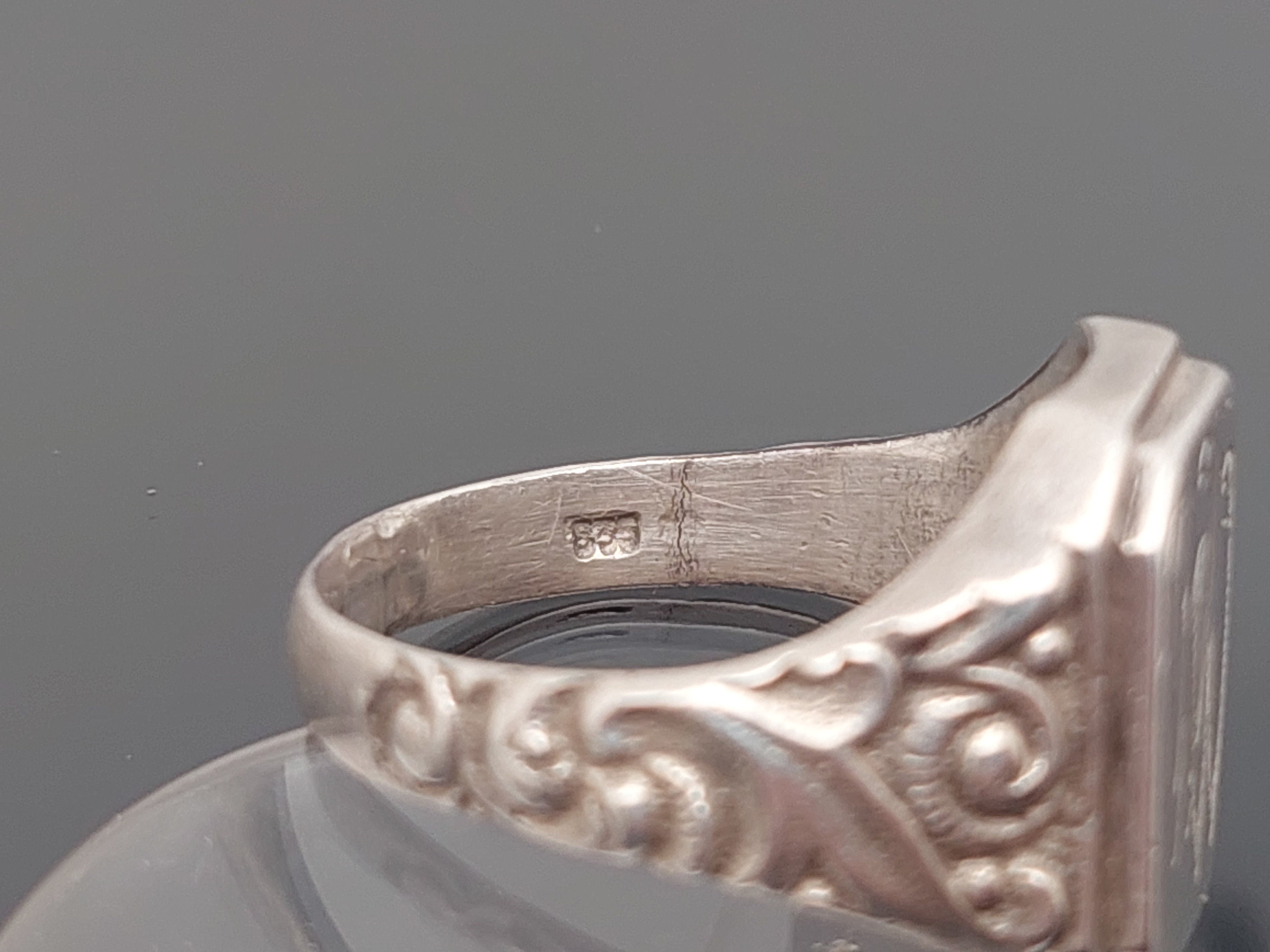 【vintage】Signet ring silver - unknown Antique Signet Ring Silver WW Men's Ring Silver Signet Ring Size