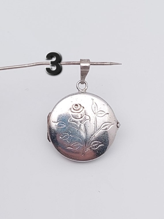 Antique medallion 835 silver pendant gift engagem… - image 4