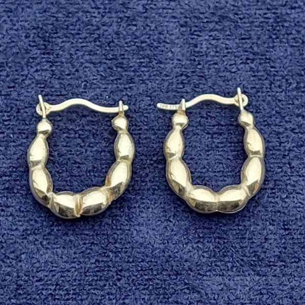 Modernos pendientes de aro de oro 375 joyas de oro 9K para ella