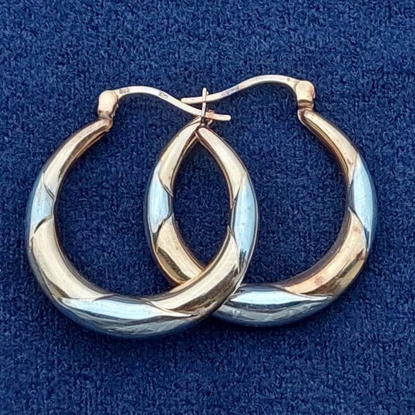 Real Gold Hoop Earrings Etsy