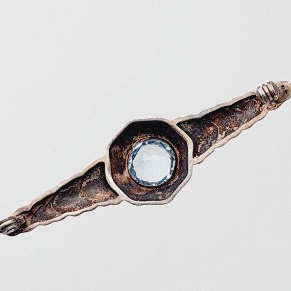 NORMANDIE ANCIENNE BROCHE Bijou Regional Argent Massif Vermeil Email