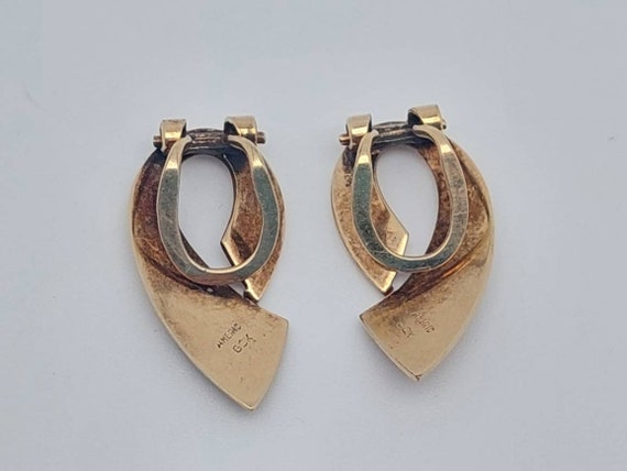 Anciens Clips D'oreilles Dorés - Longueur ~2.5 Cm, Occasion En Très Bon état, Sans Marque