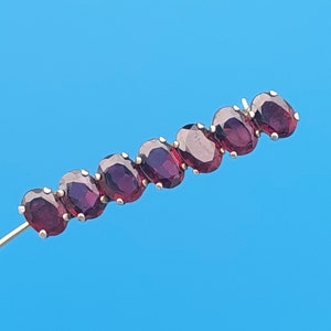 Antique 835 silver brooch bar brooch with garnet stone gold plated