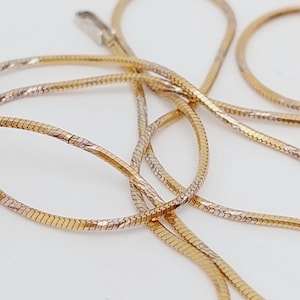 45.5 cm Modern 925 Sterling Silver Chain Gold Plated Snake Chain Curb Chain Link Chain