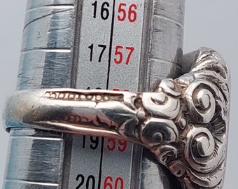 Bague Chevalière Homme Argent Vintage Avec Monogramme HO - Taille 59
